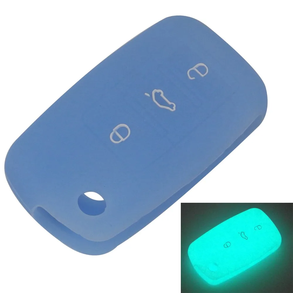 Keyforkess 30 pz/lotto Cassa Chiave Del Silicone Per VW Polo Passat B5 Sedile Golf Jetta Mk6 Tiguan Più Eos Scirocco Coleotteri copertura FOB 12 0DSwarehouse9208