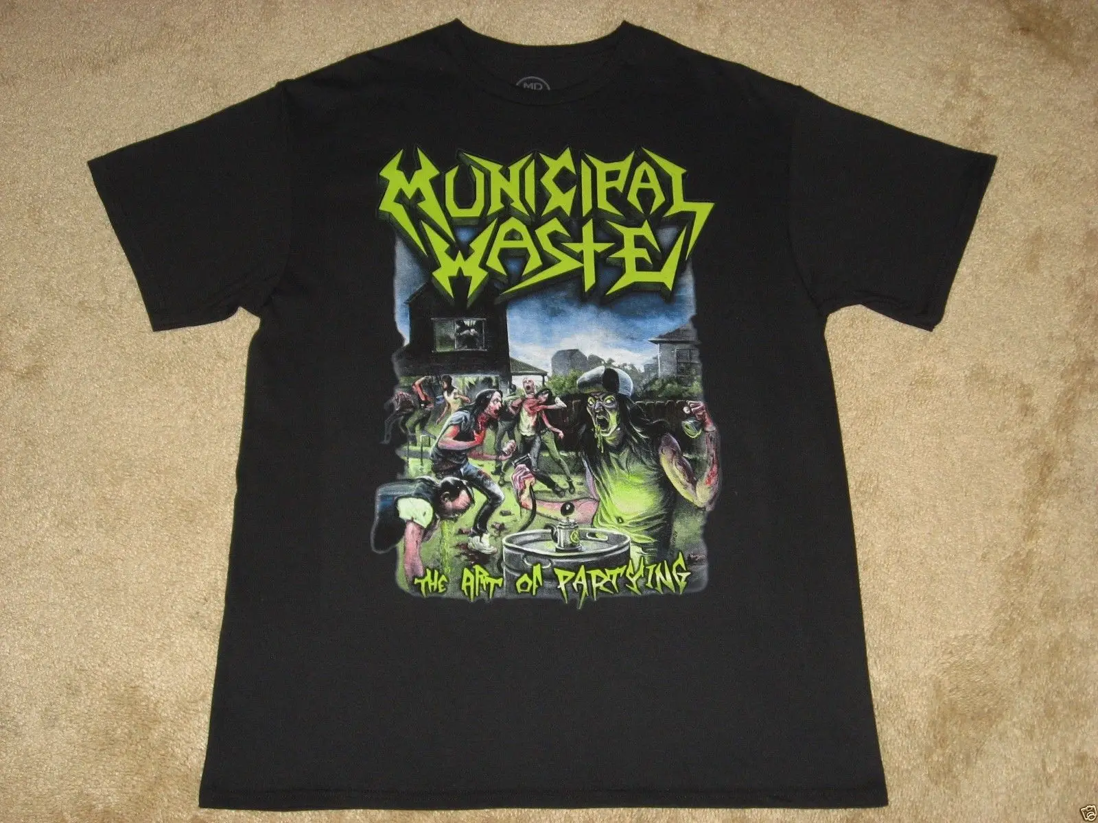 Municipal Waste Art of Partying S M L XL 2XL черная футболка подарок с принтом хип-хоп Новый Футболки