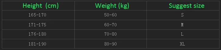 pants size chart