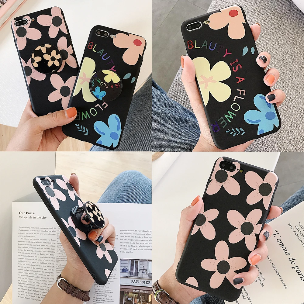 

Flower Liquid Case For OPPO A3 A3S A5 A57 A39 A73 A79 A7X A83 F1S F9 Pro F11 Reno R9S R11S R15X Pro R17 Soft Cover with Bracket