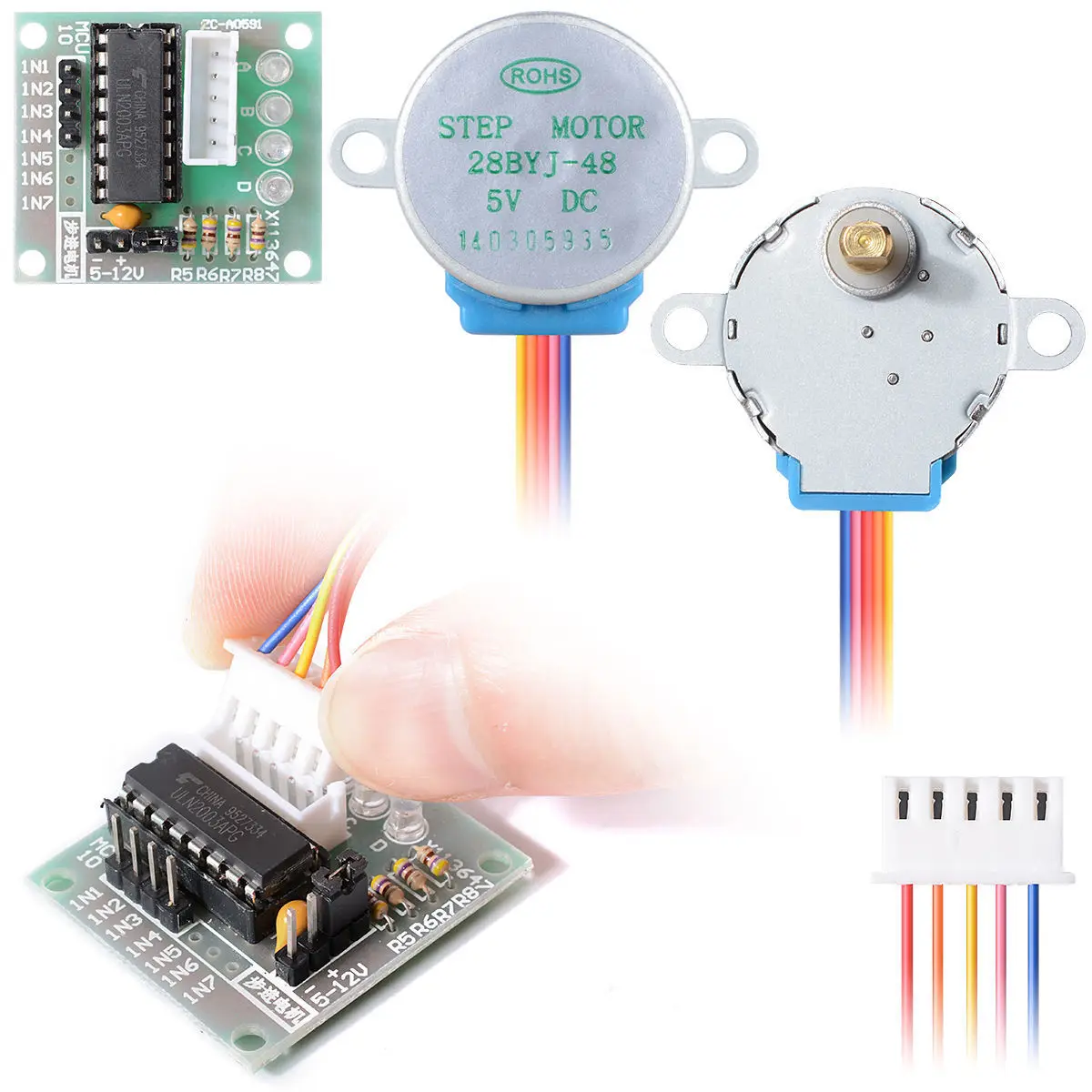 5 шт. DC 5 в шаговый двигатель контроллеры+ ULN2003 драйвер Модуль платы 28BYJ-48 TE118