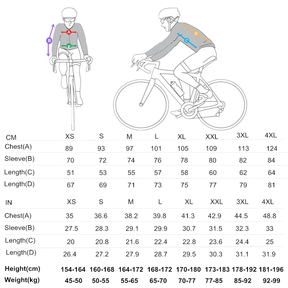 new men long size chart