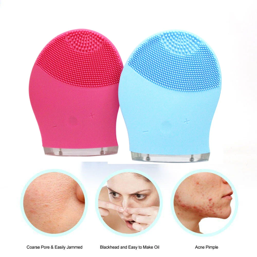

Mini Silicone Facial Cleansing Device Sonic Face Washing Machine Cleansing Massager Brush Anti-aging face Cleaner Skin Care