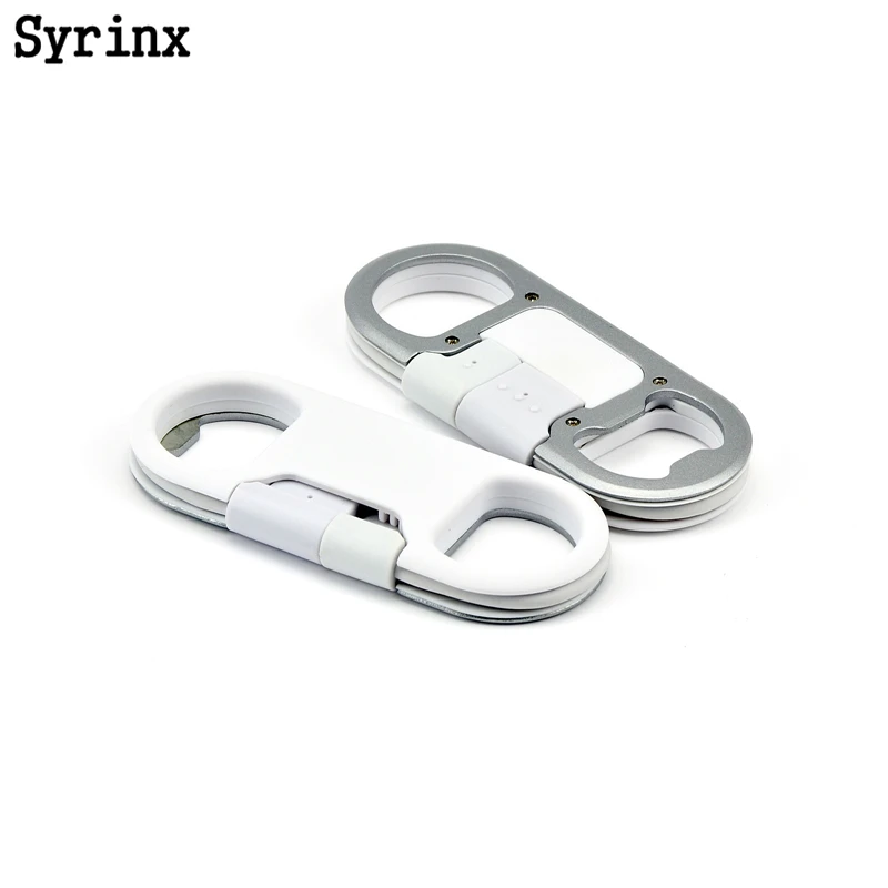 SYRINX открывалка для бутылок пива для samsung для iPhone huawei Android Micro USB кабель брелок зарядный кабель синхронизации Зарядное устройство для телефона