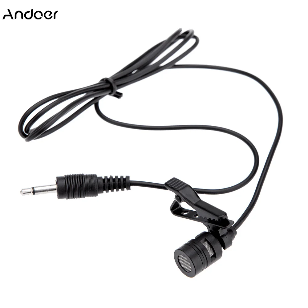 3.5mm Lavalier Microphone Metal Anti noise Mic Microphones w/Collar