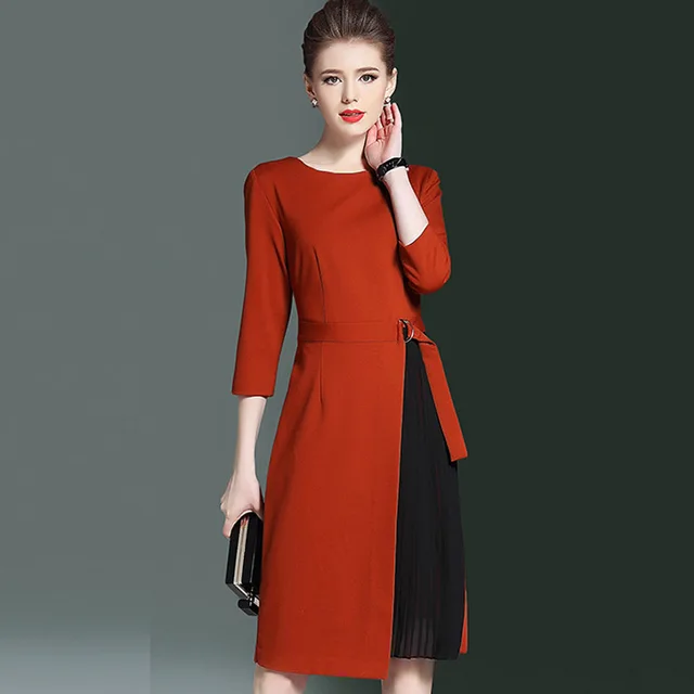 H Designer Trendy Women Autumn Dress Tunic 2017 New Arrival Slim Female Work OL H Designer Trendy Women Autumn Dress Tunic 2017 New Arrival Slim Female Work OL
