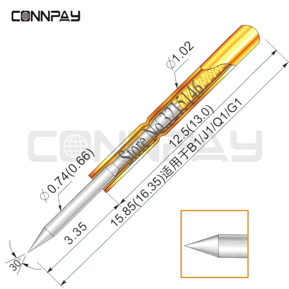 100 шт. в упаковке R75-3S зонд Pogo контактный разъем длина 26,5 мм инструмент
