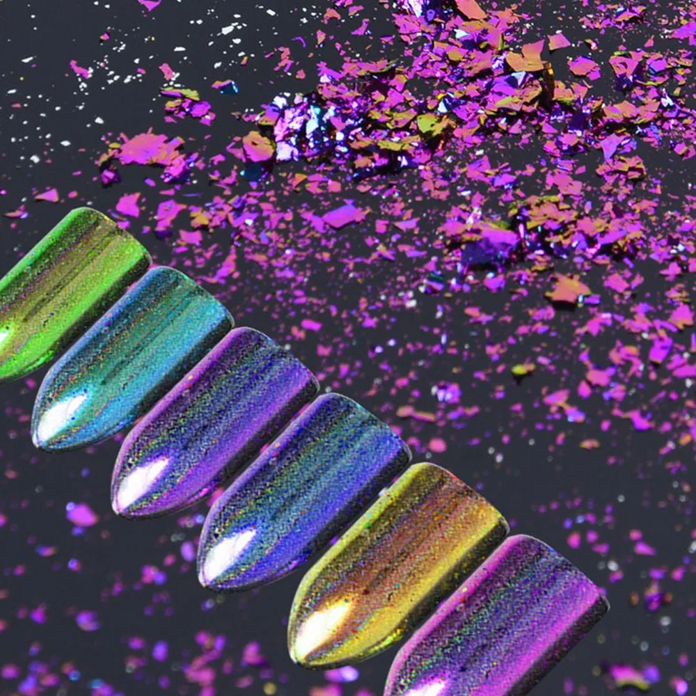 

Glitter Aluminum Flakes Magic Mirror Effect Powders Sequins Nail Chrome Nail Powder Ozdoby Do Paznokci Acrylic Powder #YL5