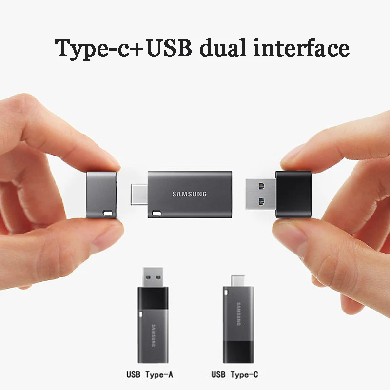 USB флеш-накопитель SAMSUNG 32 ГБ, 64 ГБ, 128 ГБ, 256 ГБ, двойной порт, флеш-накопитель USB3.1, Тип C, тип A, флешка, карта памяти для смартфонов, планшетов