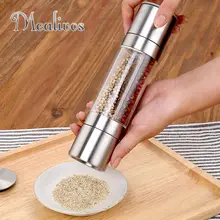 2 In 1 Stainless Steel Manual Pepper Salt Spice Mill Grinder Stick Kitchen Tool Cooking Tools Kitchen Accessaries