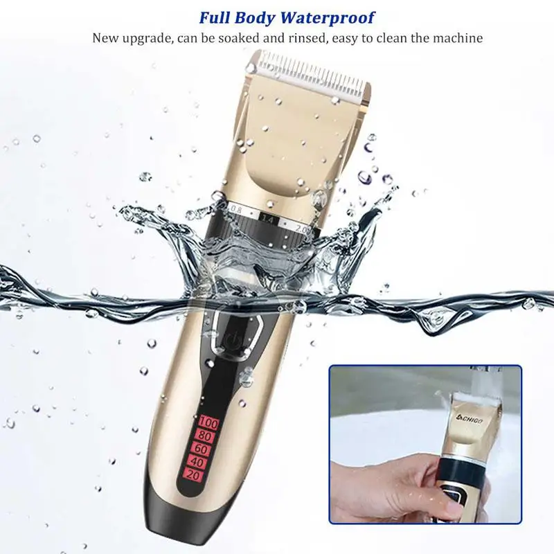 Waterproof Multi-function Professional Electric Hair Clipper Set 5-gear Free Ajustment USB Charging Hair Trimmer Electric Cutter