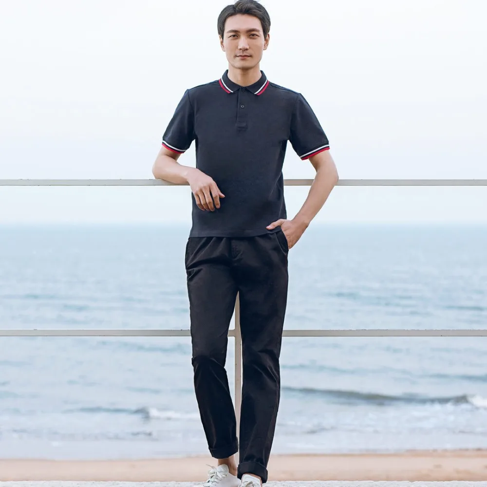 Xiaomi 90Fun Мужская рубашка поло с принтом, 95% хлопок, модная летняя футболка с коротким рукавом для мужчин, новая дизайнерская мужская футболка