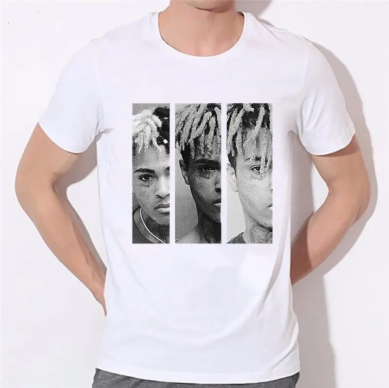 Xxxtentacion хип-хоп Футболка с принтом Swag Raper Мягкая Белая футболка азиатская
