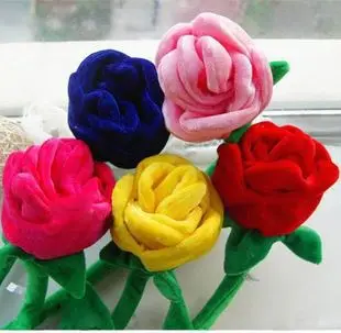 

Free shipping Cloth art rose plush toys spend curtain buckle 8 color to choose 8pcs/lot factory supply