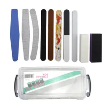 12 шт./компл. пилка для ногтей шлифования салон буфера наждачный Маникюр УФ-гель для ногтей, набор инструментов HJL2018