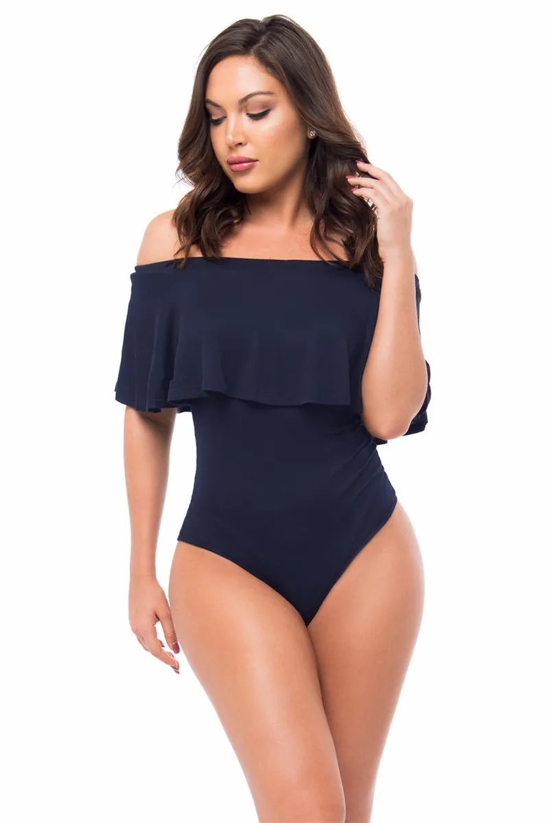 black off the shoulder bodysuit