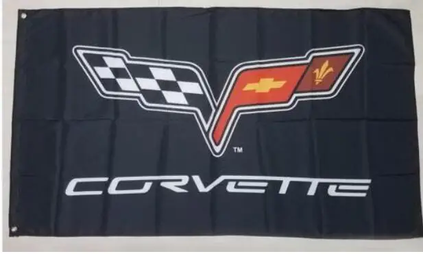 Новый черный Гоночный флаг баннер для Corvette футов x 5 90x150 см Бесплатная доставка |