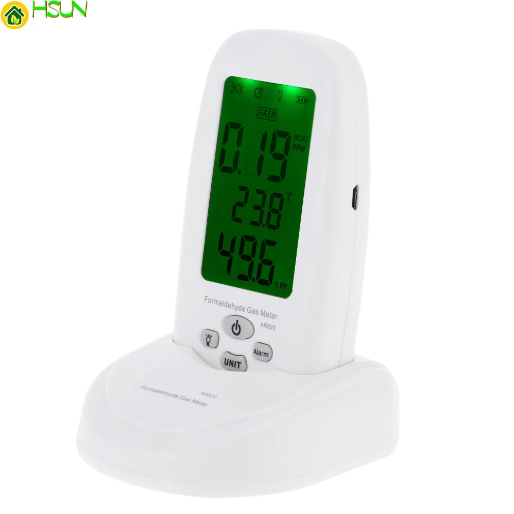 

Formaldehyde detector 5 PPM pollution meter test HCHO gas detector indoor Air Quality Monitor measurement Thermometer Hygrometer