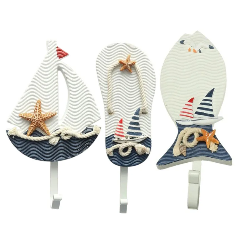 Ganchos De Pared De Estilo Mediterraneo Utiles Forma De Zapatilla