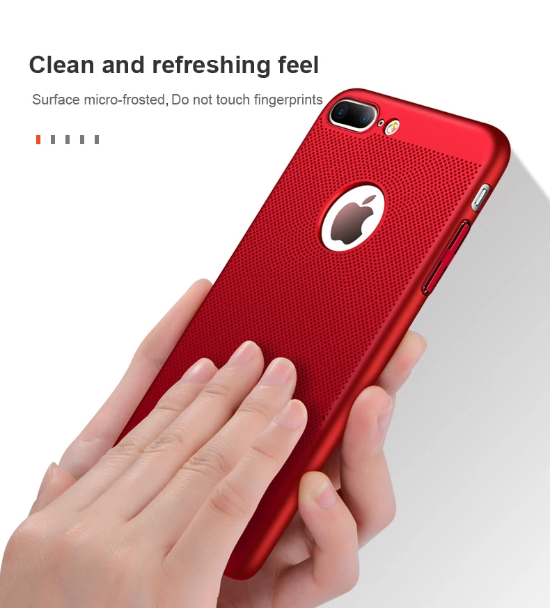 YOJOCK Breathing Phone Case for iPhone 7 8 Plus 6s 5s SE Shockproof PC Back Covers Shell Protective Housing for iPhone 6s Plus 05