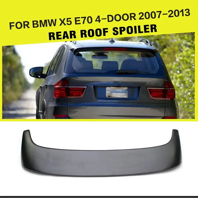 Auto Rear Roof Spoiler Windshield Lip Wing For BMW X5 E70 2007 2013 FRP UNpainted Black Car