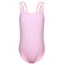 BAOHULU/танцевальное трико без рукавов для маленьких девочек; детское балетное боди; розовое гимнастическое трико