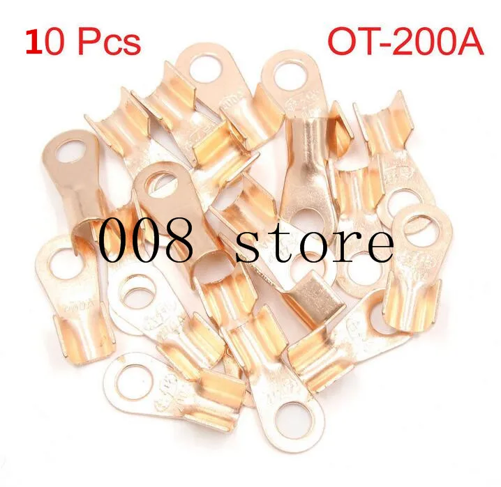 10Pcs 200A Copper Battery Cable Connector Terminal Crimping 16 35mm2