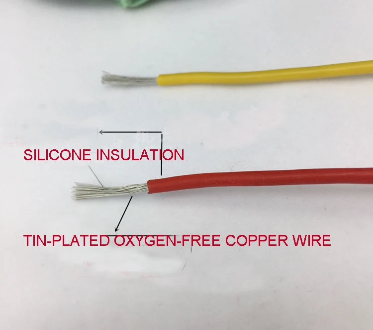 20 м высокая температура силиконовый кабель 0,3 0,5 0,75 1 1,5 2 квадратных 18AWG 20AWG высокое качество провода 3 ядра