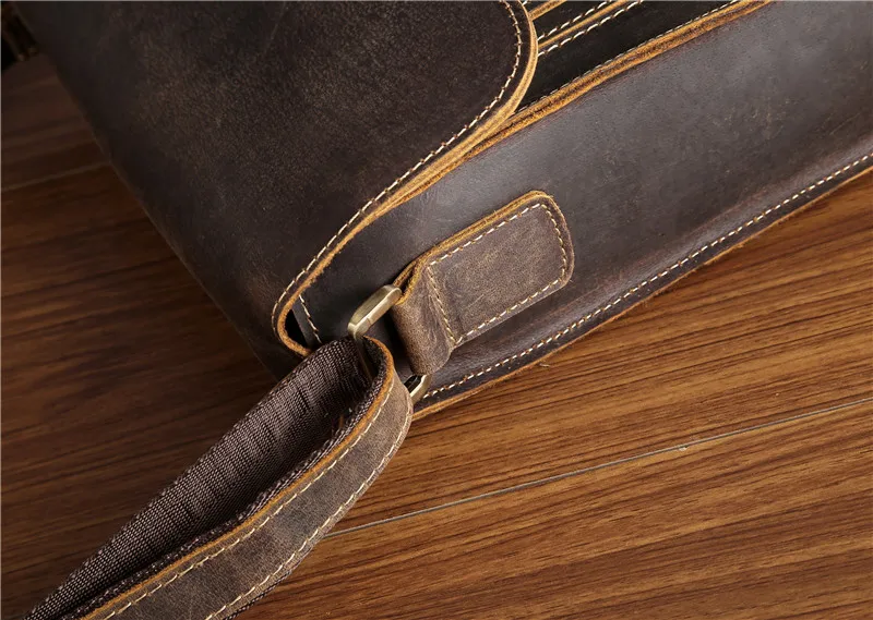 Genuíno Cavalo Louco Macho Crossbody Sacos Do