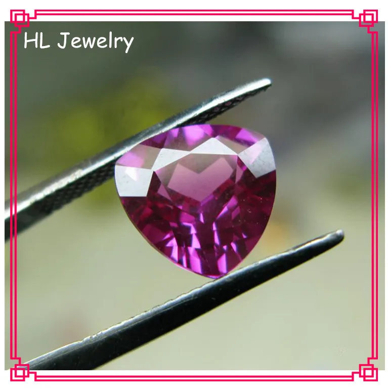 

10MM Trillion Shape Purple Syntheitc Corundum Loose Stone Flame Fusion Syntehtic Purple Stone
