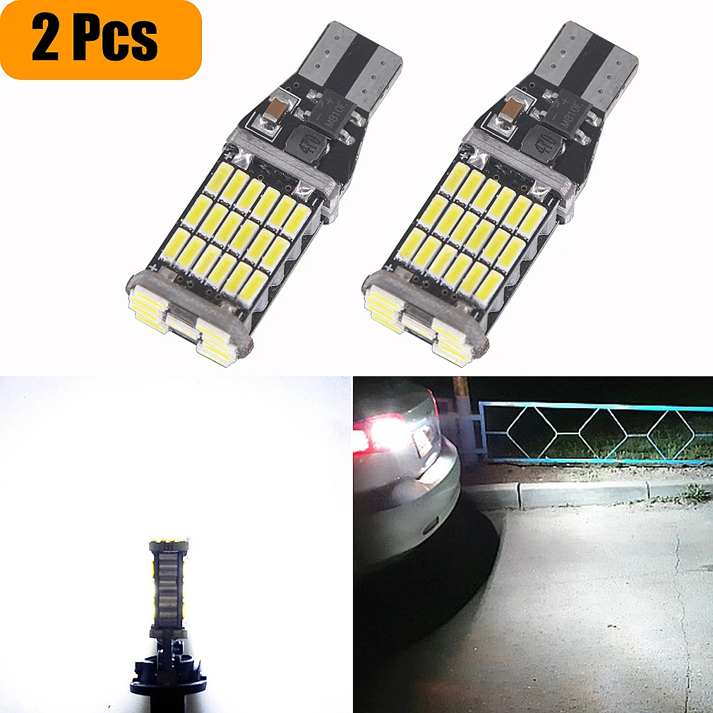 2PCS Super Bright T15 W16W 45 SMD LED 4014 Car Auto Canbus Marker Lamps ...
