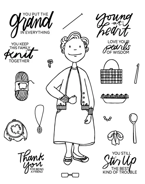 

grandmother Transparent Clear Stamps for DIY Scrapbooking/Card Making/Kids Christmas Fun Decoration Supplies