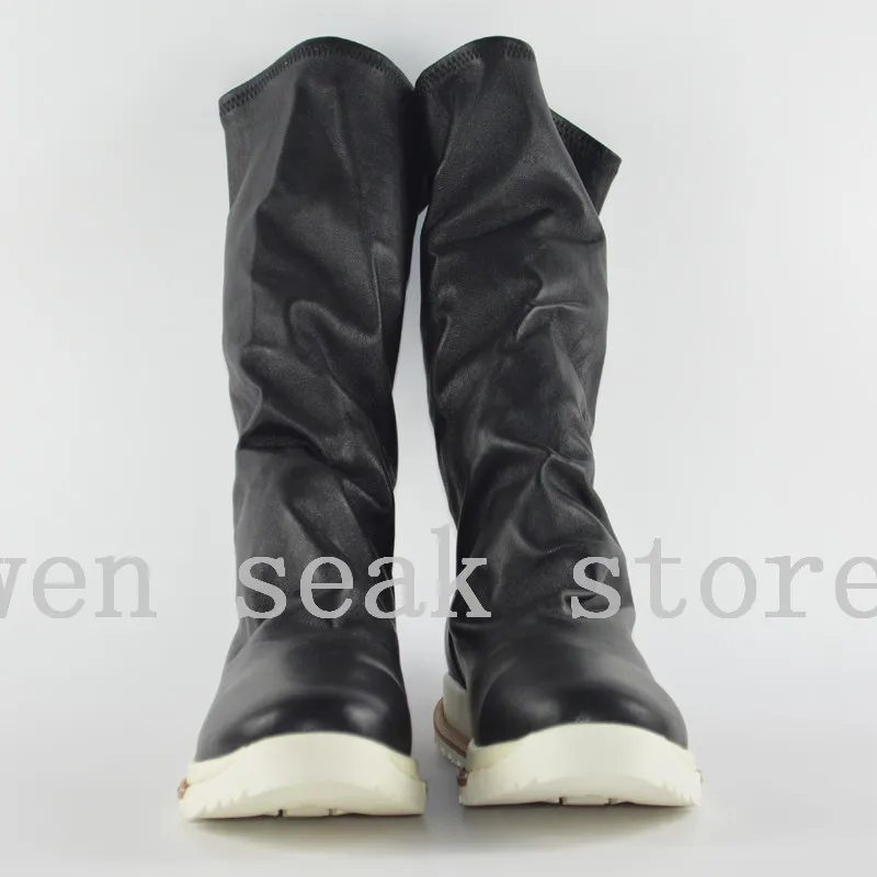 Do Sapatas Carneiro Casual Inverno Formadores Homens Shoes Preto Dos 18ss Cano Owen Couro Altura Seak Joelho De Na Luxo Sneaker Pele Flats Grande Alto Botas qxFCnEn0R