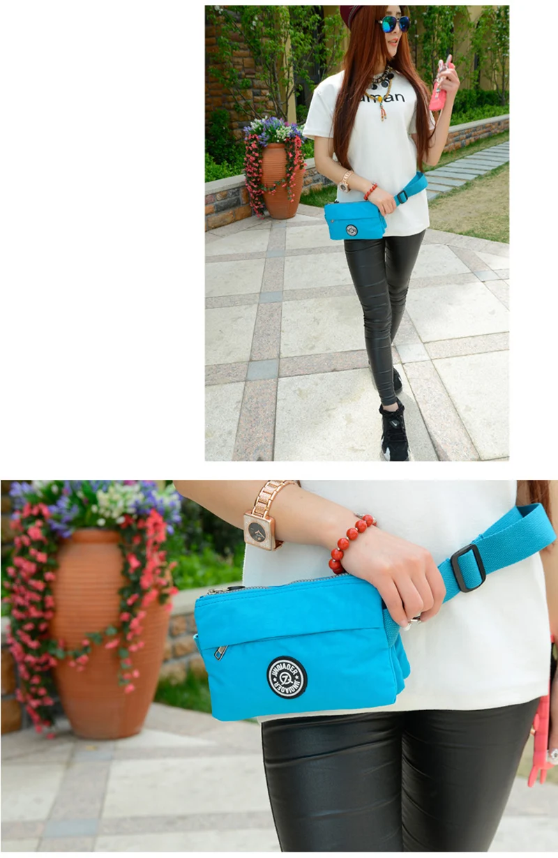 Jin Qiao-er бренд женский ремень сумка водостойкий нейлоновый Кошелек для монет модная сумка для отдыха маленькая сумка женская грудь поясная