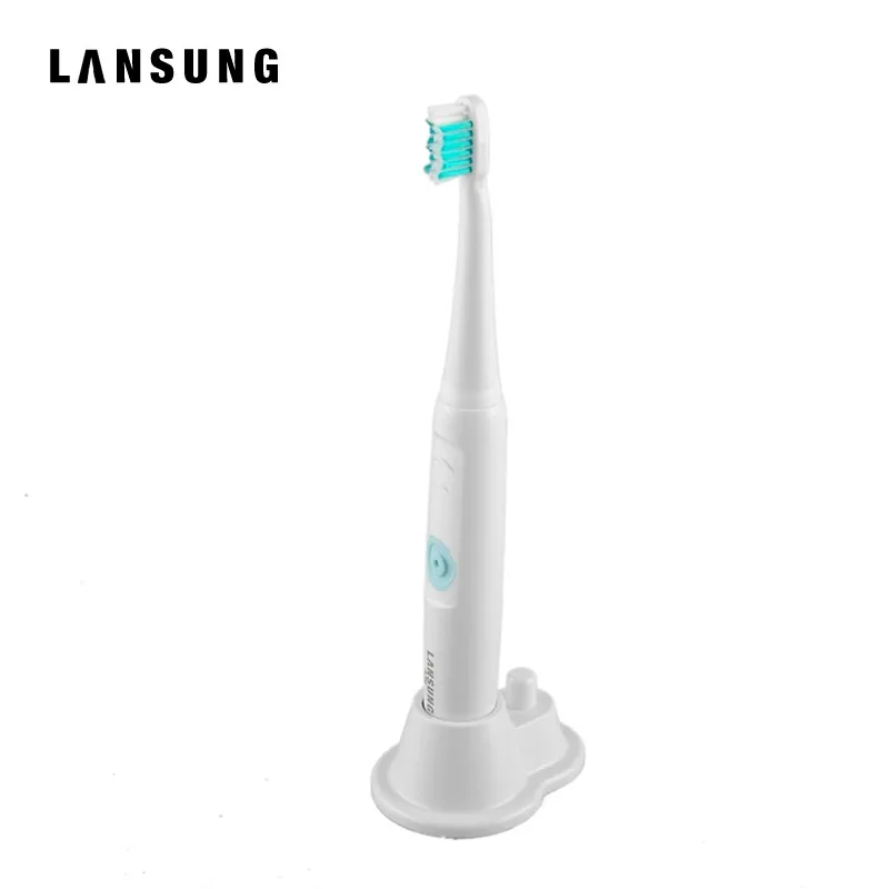 Водонепроницаемая акустическая волна электрические батарейки звуковая электрическая зубная щетка IPX7 вибрационная зубная щетка Lansung A39