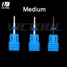 Victool High Quality Ceramic Nail Drill Bit Medium Teeth For Cuticle Clean For Electric Manicure Drill Machine Nail Art Tools
