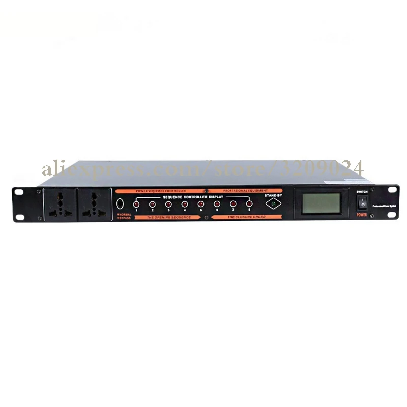 

Professional Engineering 10 Multi-function Power Sequencer with Voltage Display Microphone Mixer Power Supply