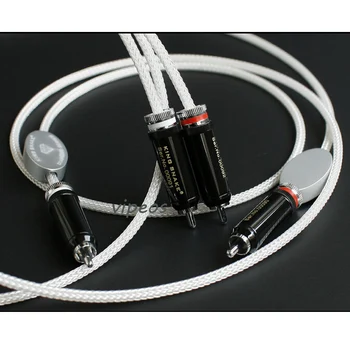 

Pair King Snake Diamond series silver Interconnect CRYO - 196 RCA Audio cable 1.5m