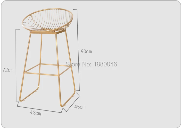 High quality 42cm/62cm/72cm Nordic bar stool bar chair creative coffee chair gold high stoolgolden modern leisure metal chair High quality 42cm/62cm/72cm Nordic bar stool bar chair creative coffee chair gold high stoolgolden modern leisure metal chair