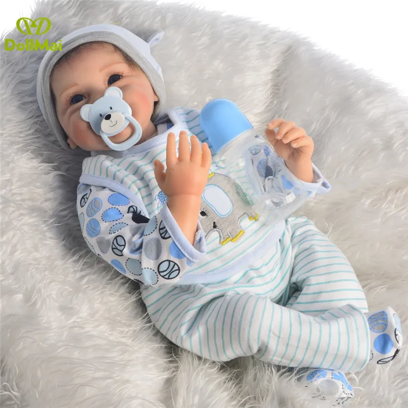 DollMai 55 см bebes reborn boy новорожденный силиконовый Reborn Baby olls для продажи детский подарок игрушки настоящий живой ребенок bonecas