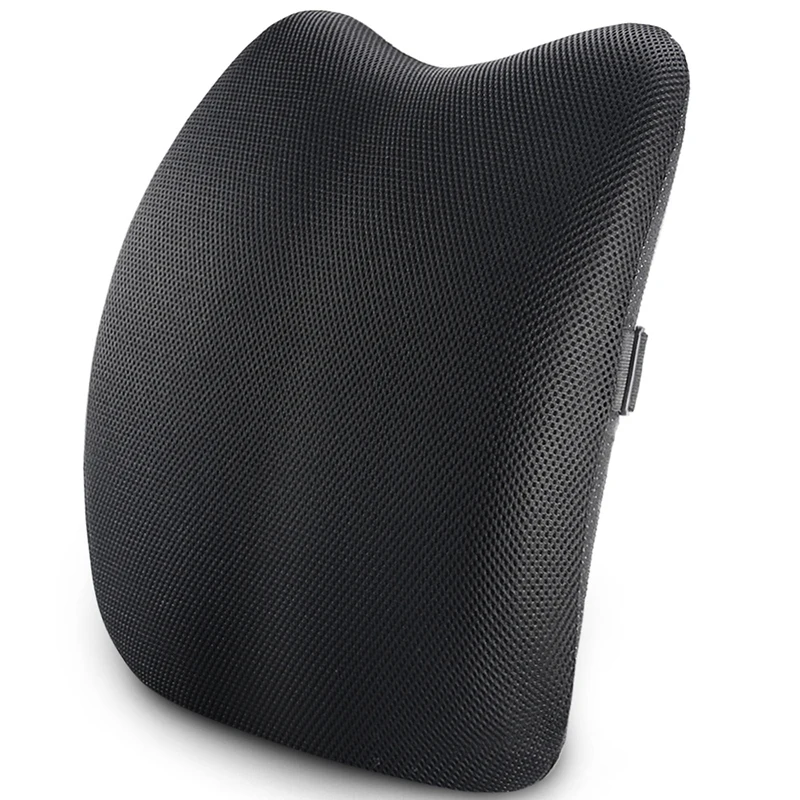 Подушка для поясницы ортопедическая конструкция обеспечивает низкую поддержку спины с регулируемыми ремнями для автомобильного офисного кресла 1 шт