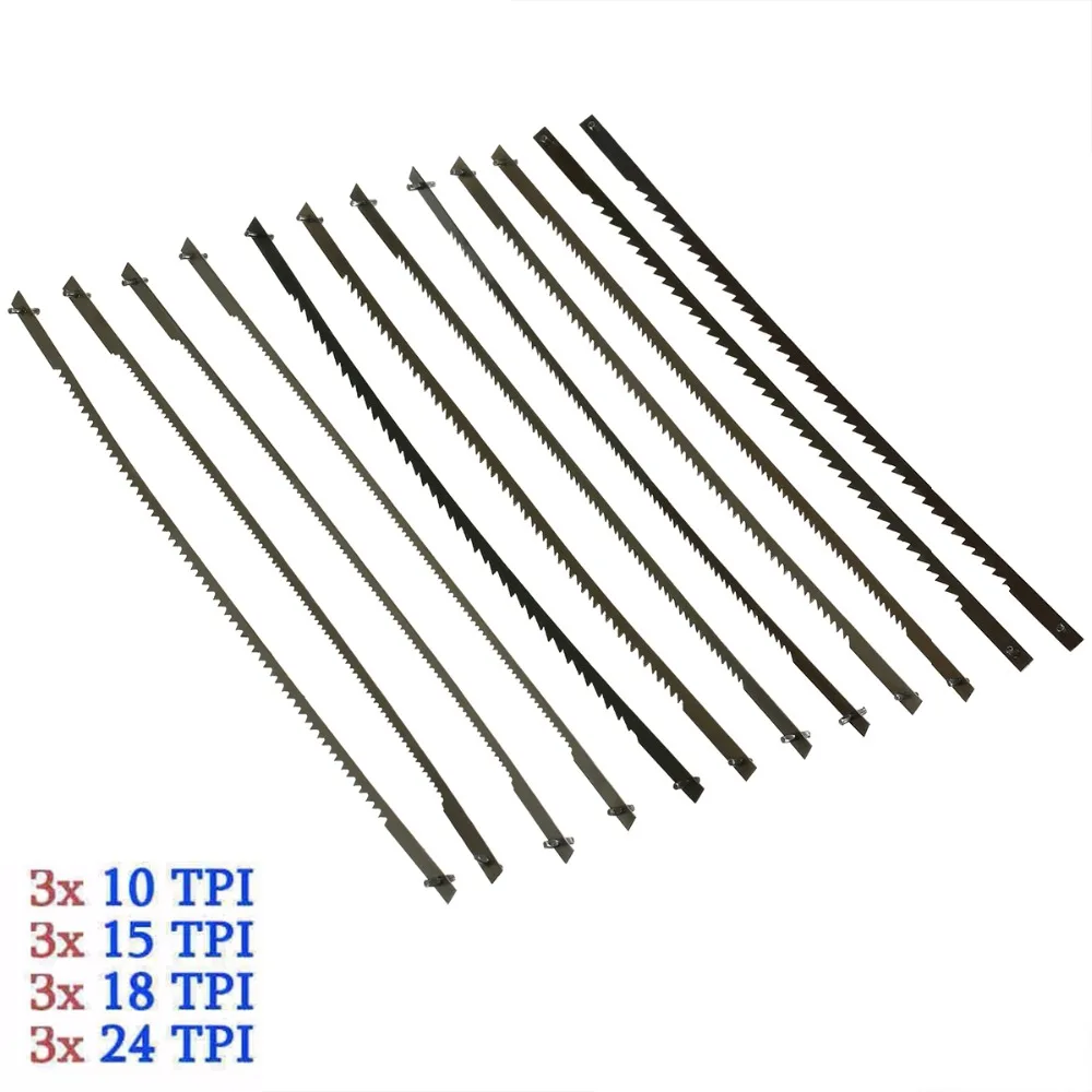 12pcs 5" Pinned Scroll Saw Blades Woodworking Saw Blades Power Tools