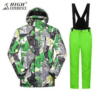 

2018 High Experience Men Ski Jacket Pant Snowboard Suit Skiing Windproof Waterproof Outdoor Sport Wear Super Warm Thicken Suit