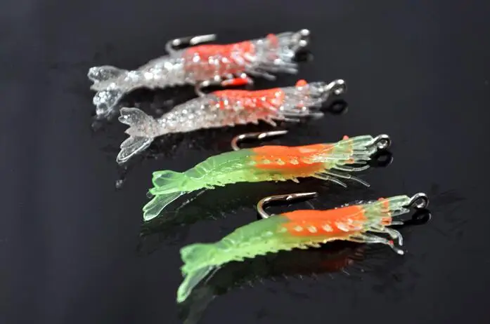 free shipping 6cm 3g soft lure shrimp lure artificial bass lure pesca fishing tackle Japanese fishing lure 16pcslot swimbait