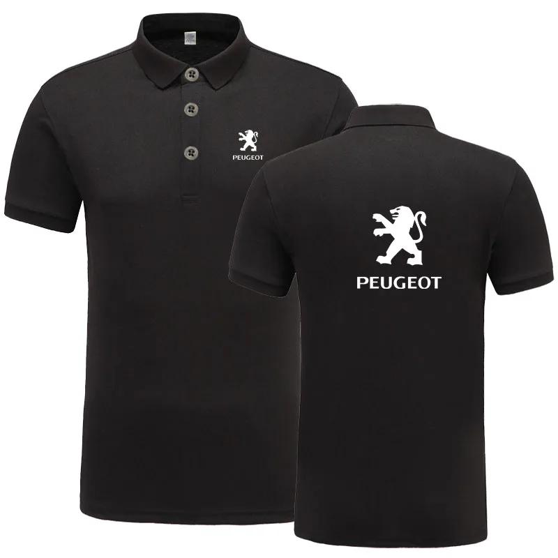 

New Arrival Brand Clothing Men logo Polo Shirt Casual Male Peugeot Polo Shirt Short Sleeve Polo Shirt