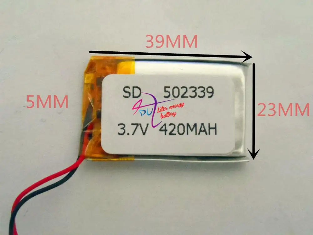 

best battery brand 502339 3.7V 420mah 502540 Lithium polymer Battery with Protection Board For Bluetooth GSP Digital Products