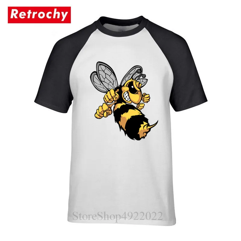 Angry Hornet Мужская футболка мужской размера плюс насекомых забавные аниме хлопковая
