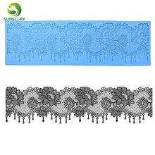 Свадебное украшение цветок силиконовый кружевной коврик Сахар Ремесло Торт помадка кружева формы для шоколадной мастики для выпечки Инструменты Кухня