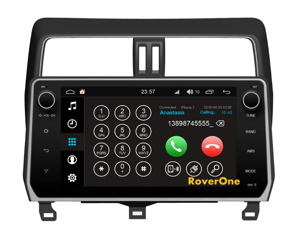 Best RoverOne Android 8.0 Car Multimedia System For Toyota Prado 150 2018 Radio Stereo GPS Navigation Android Media Player PhoneLink 13