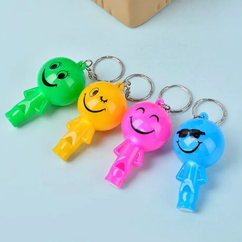 

Pendant Luminous LED Light 6cm Key Chain Novelty Whistle Cute Smiley Face Key Ring